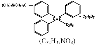 NOLVADEX (Tamoxifen Citrate) Structural Formula Illustration